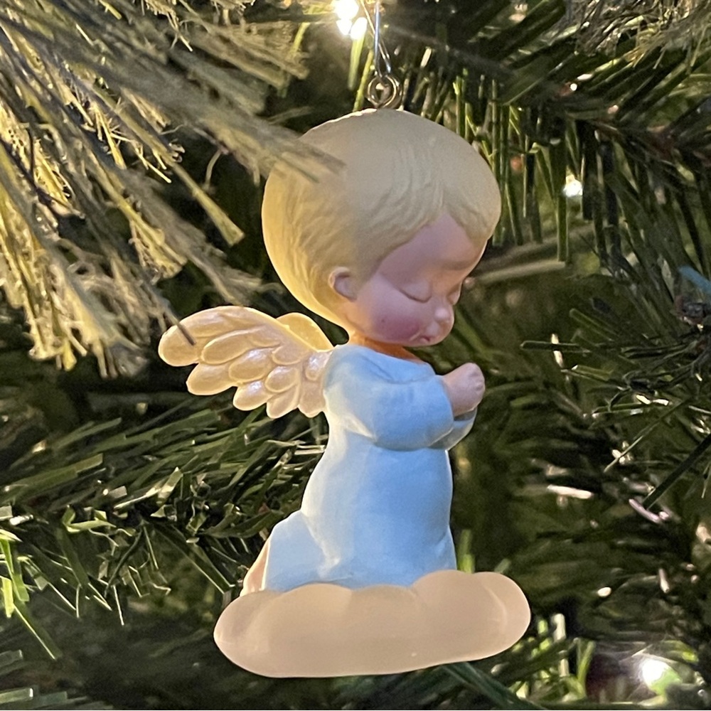 1989 Hallmark Mary's Angels Bluebell Ornament Mary Hamilton #2 Original Box